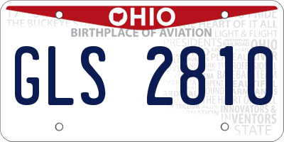 OH license plate GLS2810