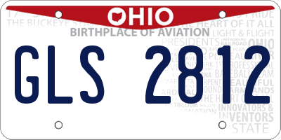 OH license plate GLS2812