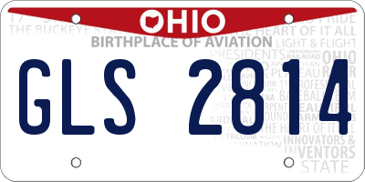 OH license plate GLS2814