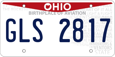 OH license plate GLS2817