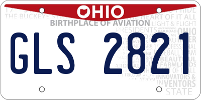 OH license plate GLS2821