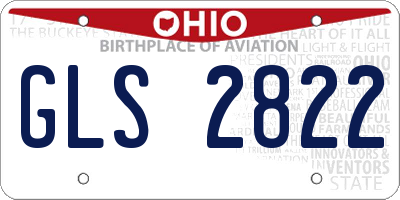 OH license plate GLS2822