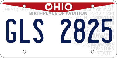 OH license plate GLS2825