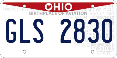 OH license plate GLS2830
