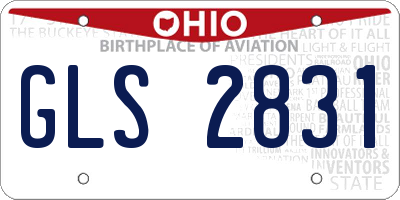 OH license plate GLS2831