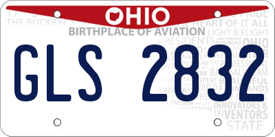 OH license plate GLS2832