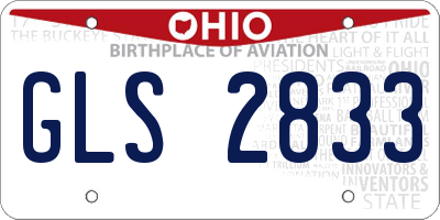 OH license plate GLS2833