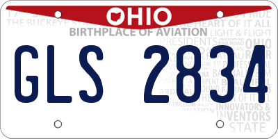 OH license plate GLS2834