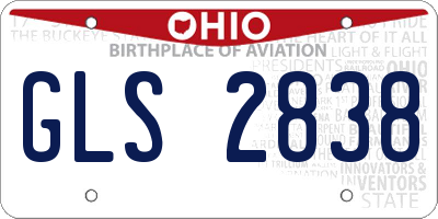 OH license plate GLS2838