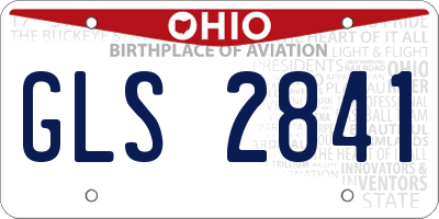 OH license plate GLS2841