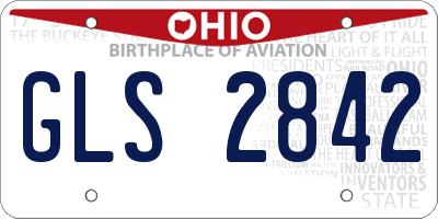 OH license plate GLS2842