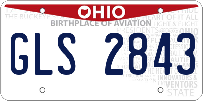 OH license plate GLS2843