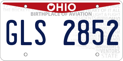 OH license plate GLS2852