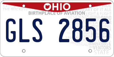 OH license plate GLS2856