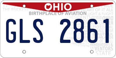 OH license plate GLS2861