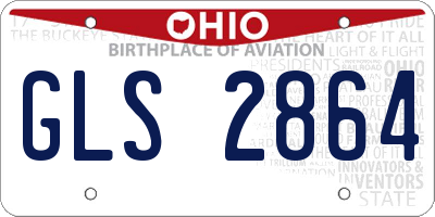 OH license plate GLS2864