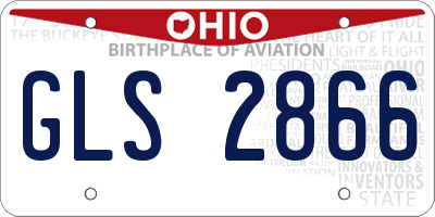 OH license plate GLS2866
