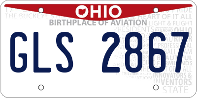 OH license plate GLS2867