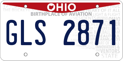 OH license plate GLS2871