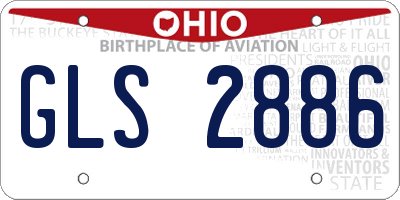 OH license plate GLS2886