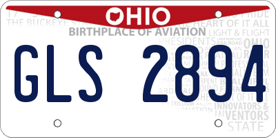 OH license plate GLS2894