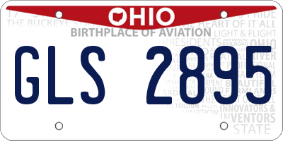 OH license plate GLS2895