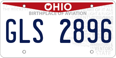 OH license plate GLS2896
