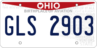 OH license plate GLS2903