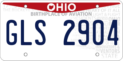 OH license plate GLS2904