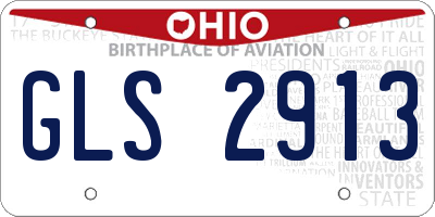 OH license plate GLS2913