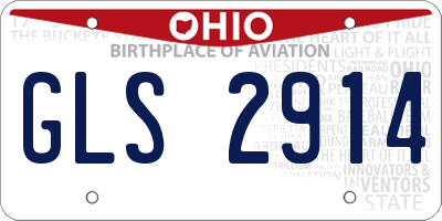 OH license plate GLS2914