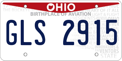OH license plate GLS2915