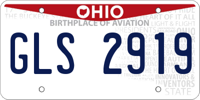 OH license plate GLS2919