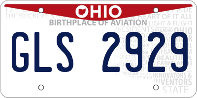 OH license plate GLS2929