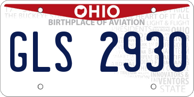 OH license plate GLS2930