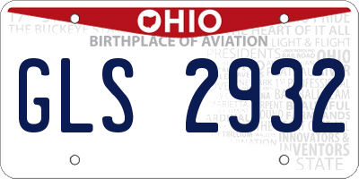 OH license plate GLS2932