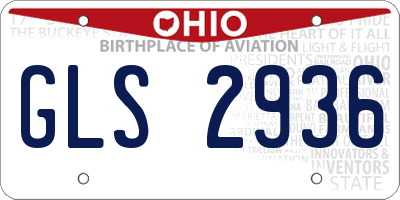 OH license plate GLS2936