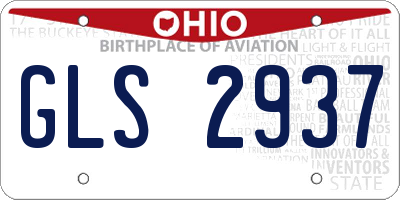 OH license plate GLS2937
