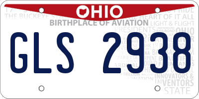 OH license plate GLS2938