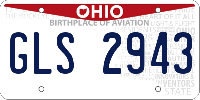 OH license plate GLS2943