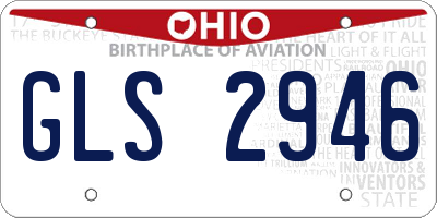 OH license plate GLS2946