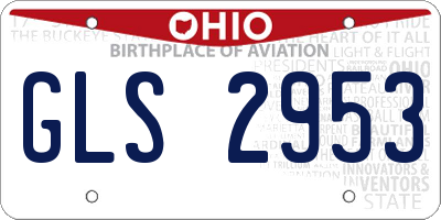 OH license plate GLS2953