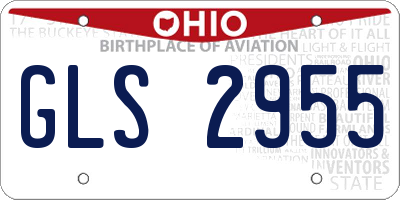 OH license plate GLS2955