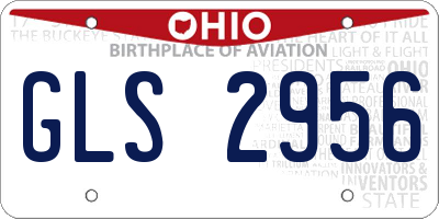 OH license plate GLS2956
