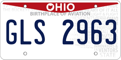 OH license plate GLS2963
