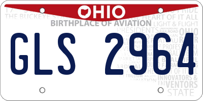 OH license plate GLS2964
