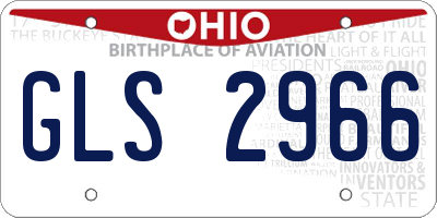 OH license plate GLS2966