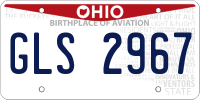 OH license plate GLS2967