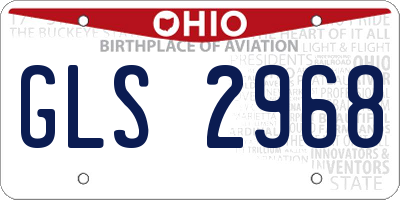 OH license plate GLS2968
