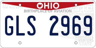 OH license plate GLS2969